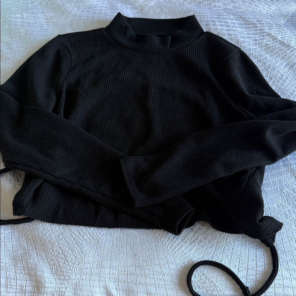 Madewell Charcoal Ribbed Knit Sweater